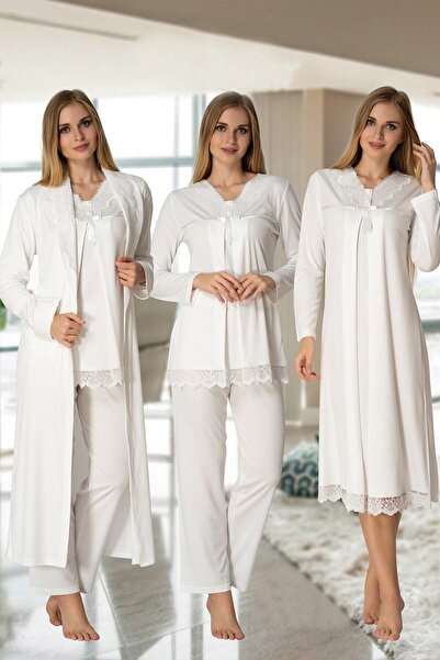 Effort Pijama مجموعة من 4 قطع للحوامل باللون الأزرق من Effortt 4036