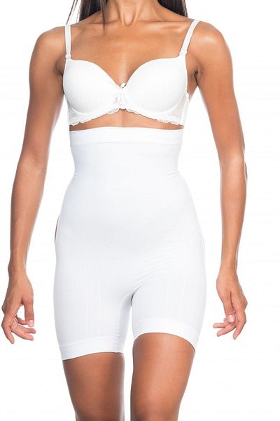 Emay Corset boxer alb pentru îmbogățirea abdomenului cu design special 2033b
