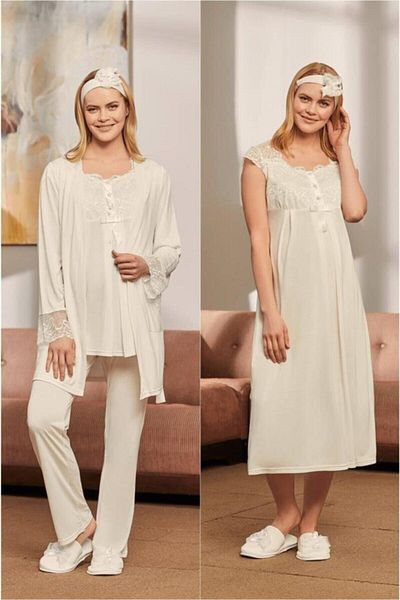 Mecit 1623 Ecru Maternity 7-Piece Mawlid Set