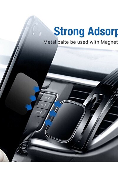 mimtec 4 Adet Araç Içi Telefon Tutucu Mıknatısı Metal Plaka Mıknatıs Tutucular Için Yedek Mıknatıs