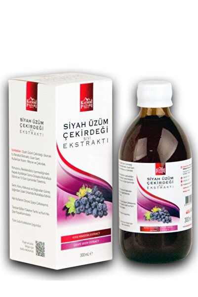 Kayseri Pazarı Bağışıklık Için Siyah Üzüm Çekirdeği Sıvı Ekstraktı 300 Ml