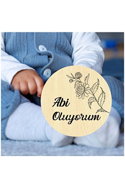 woodengifts I'm Becoming a Brother Baby Photo Shoot Card Newborn Photo 16.5cm...