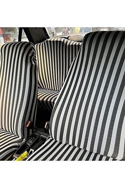 Carmind Black and White Striped Car Seat Cover Combed Service Cover