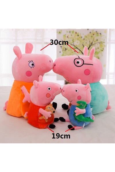 Schulzz Peppa Pig Aile Seti Orijinal Peppa Sevimli Karikatür Peluş Oyuncak
