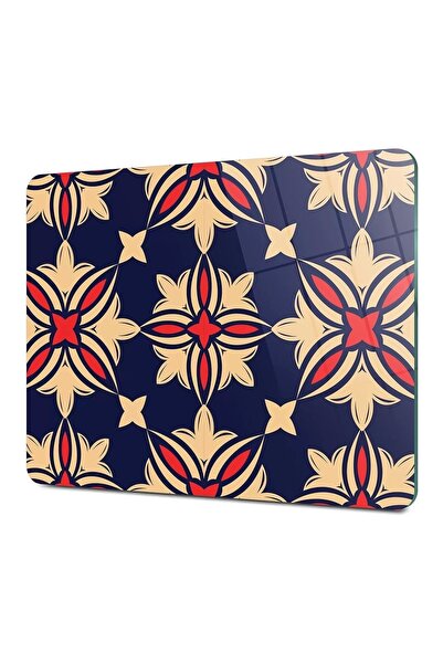 Decovetro Cam Kesme Tahtası Ve Sunum Tablası Çini Desenli