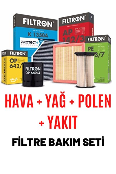Filtron Renault Fluence 1.5 Dcı Dizel Filtre Bakım Seti Hava Yağ Polen Mazot Orijinal