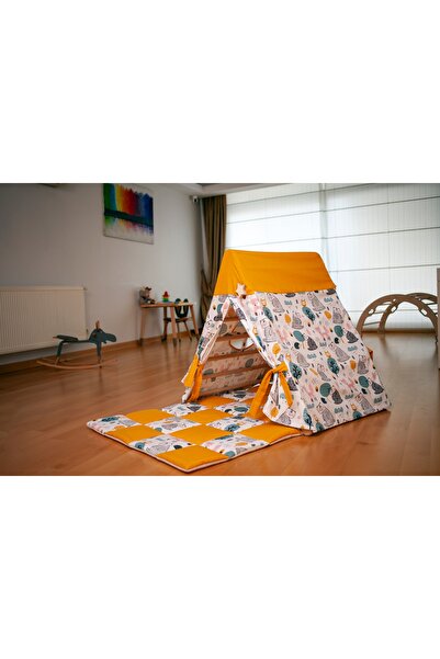 KIDOPPO Pikler Üçgeni | üçgen Üzeri Oyun Çadırı Oyun Matı | Üçgene Uygun Çadır & Mat | üçgen & Çadır & Mat)