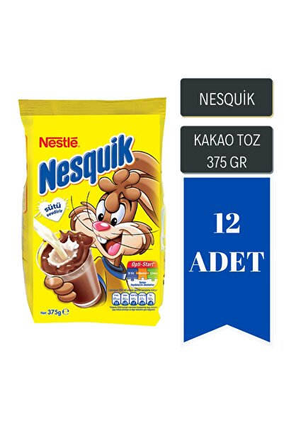 Nestle Nesquik Kakao Toz 375 Gr * 12 Adet