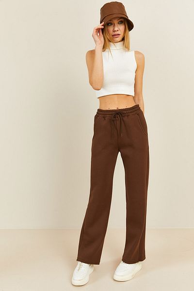 XHAN Jogginghose - Braun - Straight