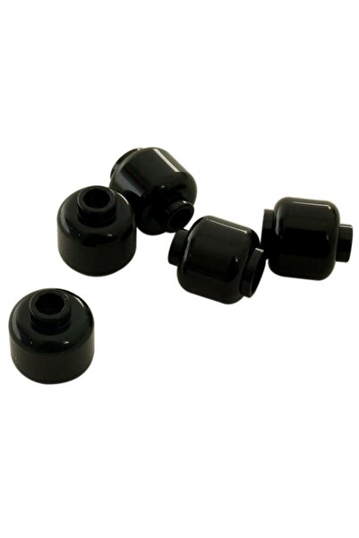 LEGO Original Accessory Custom Moc Minifigure Minifigure Head Black Unprinted...