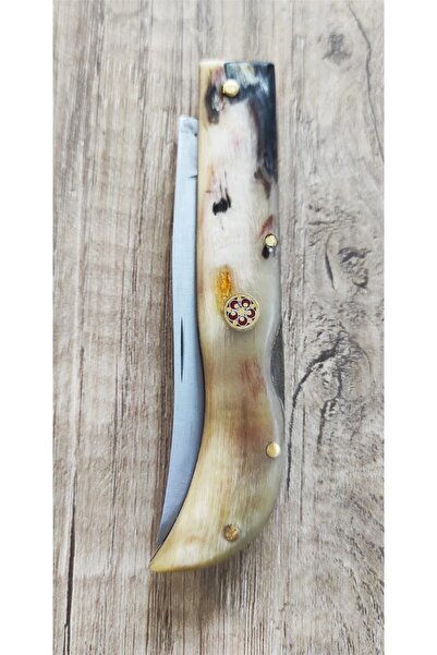 Hisar Mutfakta Yaylı Çakı Yandan Basmalı Isim Yazdırılabilir Kamp Bıçağı Işlemeli Ahşap Saplı Outdoor Ekipman