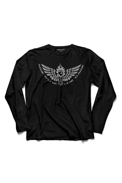 Kendim Seçtim Motorcycle Live To Ride Motorcycle Piston Long Sleeve T-Shirt
