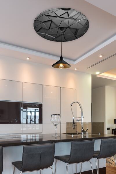 Decorita ثريا زجاجية بلون أنثراسيت - قطر 50 سم