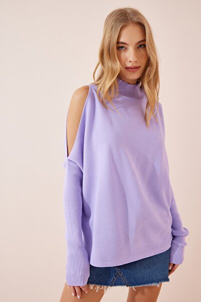 Happiness İstanbul Pullover - Lila - Oversize