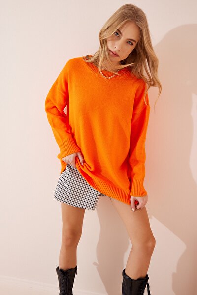 Happiness İstanbul Pullover - Orange - Oversize
