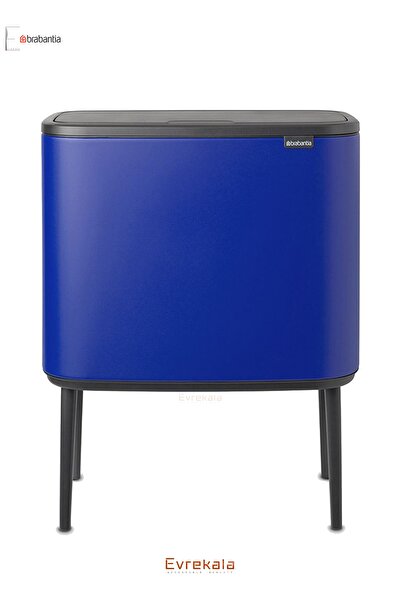 Brabantia Evrekala Shop Çöp Kutusu Mavi Ayaklı Dokunmatik 11+23 Lt