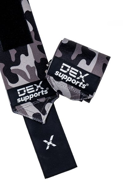 Dex Supports Lasting Energy Lifting Straps Pro Dark Tone Camouflage Wrist Wraps Set of 2