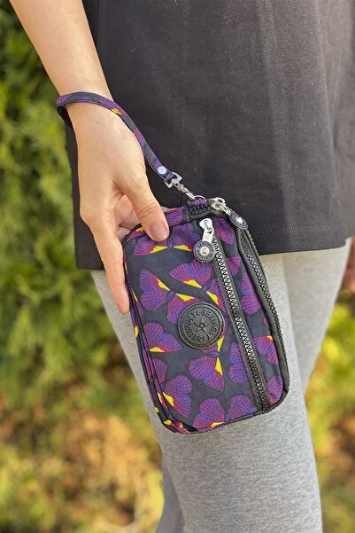 NEMO BAGS Unisex Orta Boy Cüzdan Seeingly 4 Gözlü Bileklikli Ve Omuz Askılı (...
