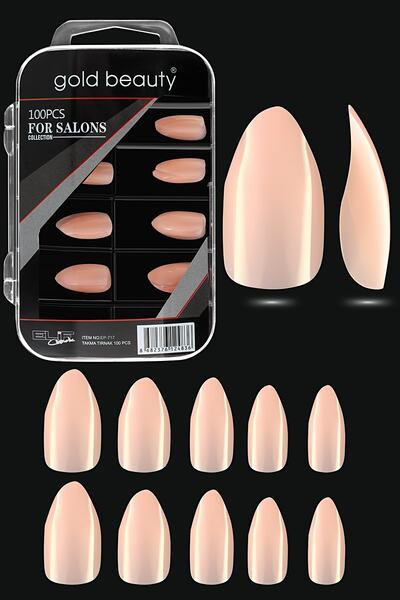 Gold Beauty Gxm Pro 717 Pembe Takma Tırnak 100'lü (717 BADEM) Pembe