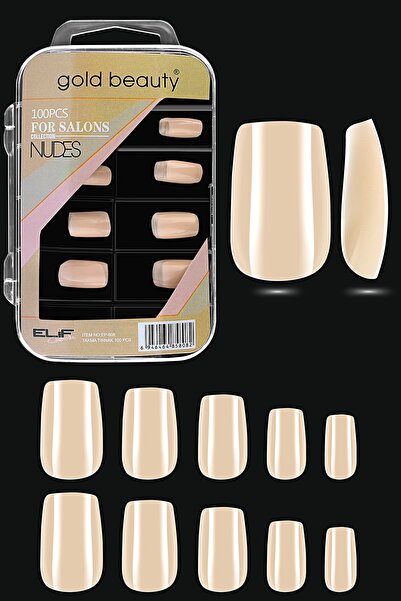 Gold Beauty Nudes Takma Tırnak 100'lü (küt)