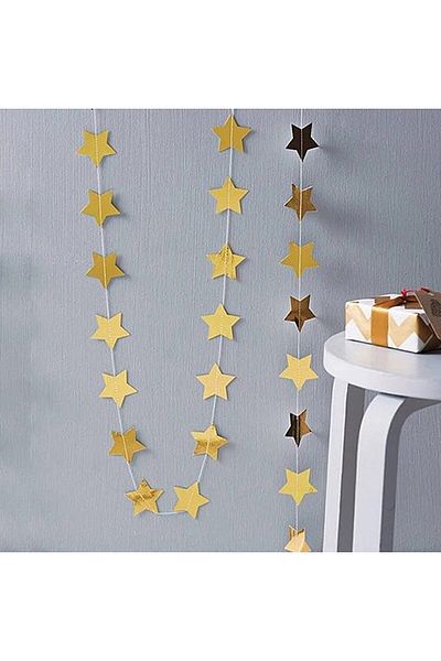 Happyland Decoration Christmas Ornament Vine Star Gold Ornament Pendant Lamp Star Ornament Vine Ornament