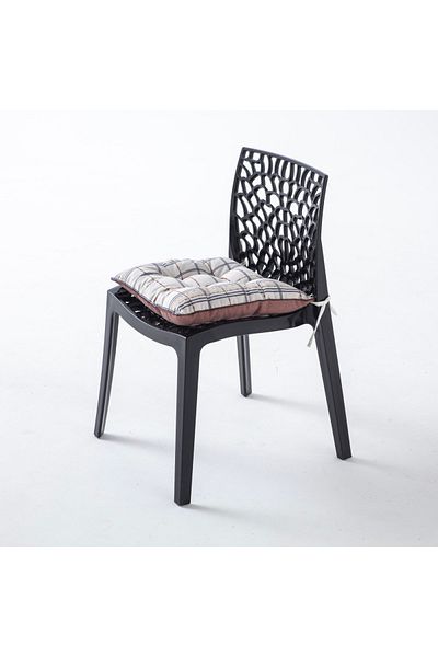 BUGİ HOME COLLECTİON Decorative Chair Cushion with Piping