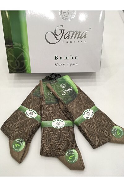 Gama Çorap 3 Pieces Thick Winter Men's Socks - Bamboo 100% Natural, Nylon Free Patterned