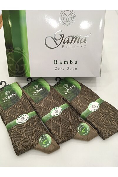 Gama Çorap 3 Pieces Thick Winter Men's Socks - Bamboo 100% Natural, Nylon Free Patterned