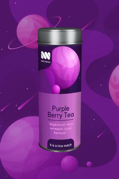 Nice Match Purple Berry Tea - Böğürtlenli Mavi Sarmaşık Çiçeği Çayı
