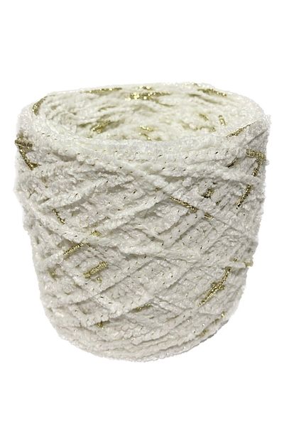 göçer Βελούδο: λευκό Χρώμα Gold Wrap Glitter Balls 100γρ