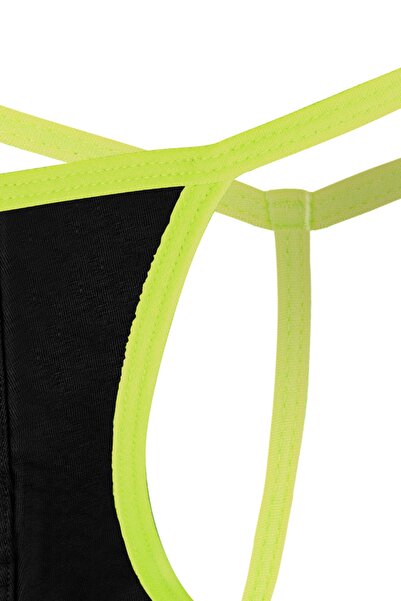 darkzone Neon Lastikli Siyah Erkek Tanga