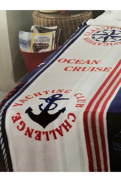 MİNK Marine Theme Licensed Single Blanket / Bedspread/