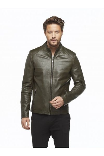 Hodore Monezzo Green Jumbo Leather Coat