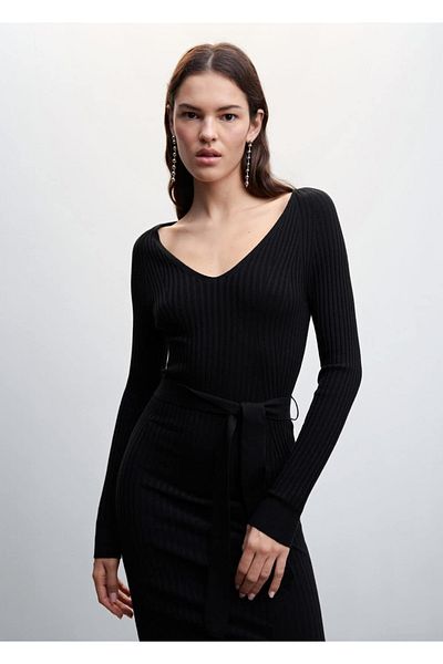 MANGO Woman V-Neck Dress