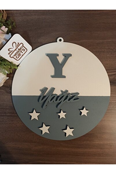 woodengifts Çocuk Ve Bebek Odası Kapı Ve Duvar Süsü Isimli Pano