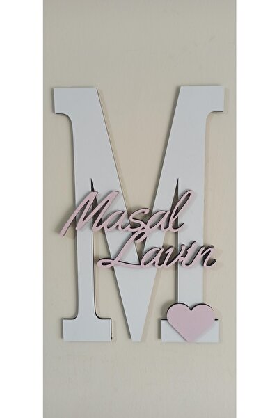 woodengifts Çocuk ve Bebek Odası Harf Kapı ve Duvar Süsü Pano Isimlik