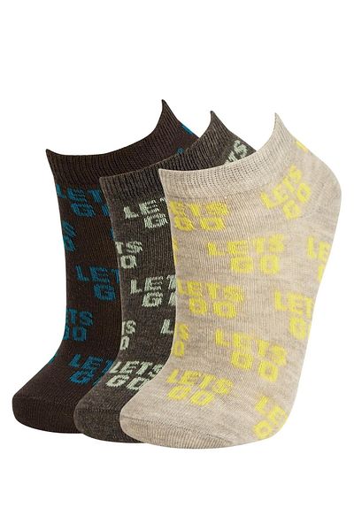 DeFacto Boy's 3-Piece Cotton Booties Socks V7386A6Ns