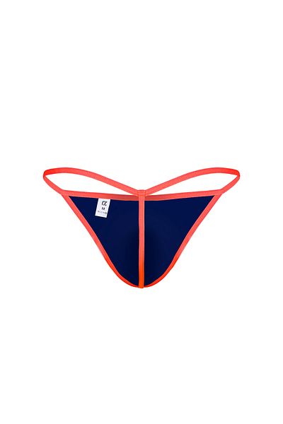 darkzone Neon Elastic Patterned Navy Blue Men's Thong