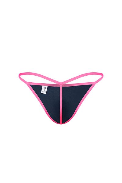 darkzone Neon Elastic Navy Blue Men's Thong