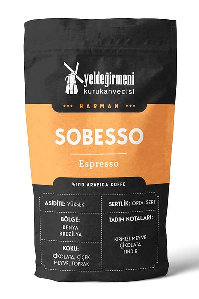 Yeldeğirmeni Kurukahvecisi Sobesso Espresso Coffee - 250g Package