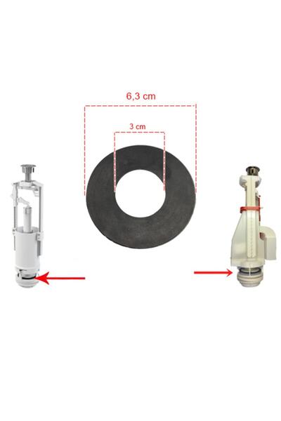banyosepeti Kale Klozet Çift Iç Takım Boşaltma Grubu Contası Ve Kale Klozet T...