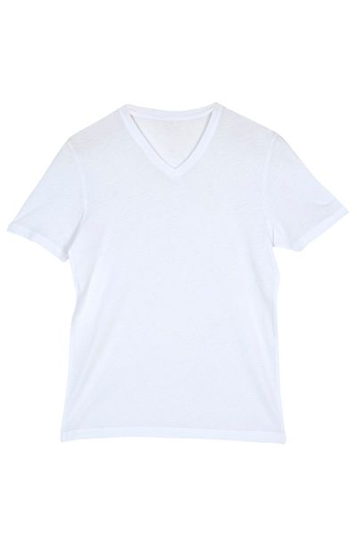 BSM Ανδρικό λευκό Supima βαμβακερό μαλακό άνετο T-shirt υψηλής ποιότητας με λαιμόκοψη