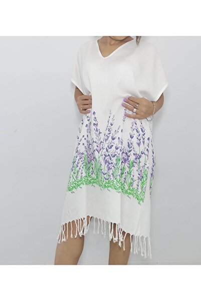 Nevin Acar Φόρεμα παραλίας Peshtemal με μοτίβο λεβάντας