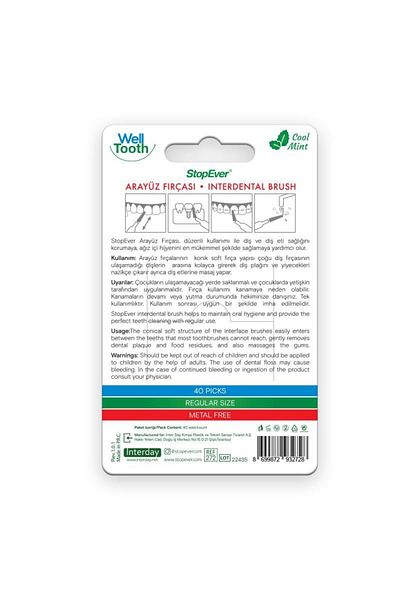 StopEver Well Tooth Interface Brush Normal Size-40 Pieces