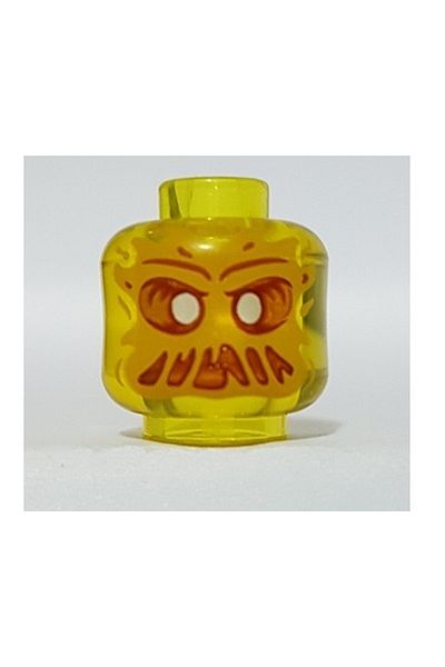 LEGO Original Accessory Custom Minifigure Minifigure Head Ghost Ghost Transparent Yellow Furious Head