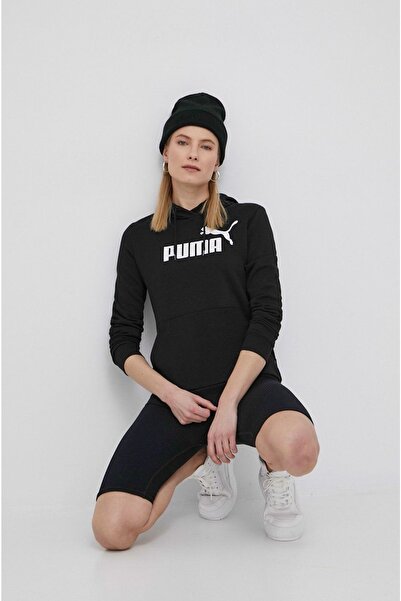 Puma Hanorac cu logo Ess - Hanorac negru pentru femei - 586791 01