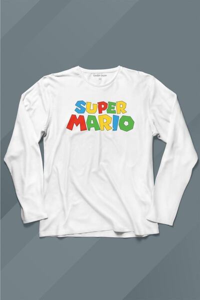 Kendim Seçtim Super Mario Seres majica dugih rukava Štampano T-shirt