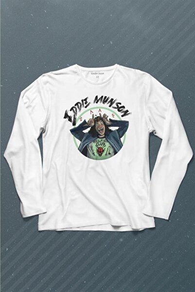 Kendim Seçtim Eddie Munson Stranger Things Sezona 4 Majica dugih rukava Štamp...
