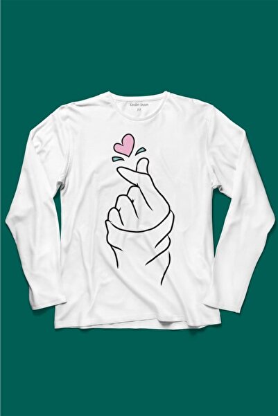 Kendim Seçtim Volim te korejski znak ruke minimalistička majica dugih rukava ...