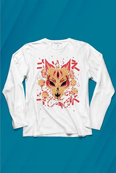 Kendim Seçtim Kitsune maska japanska kultura japanska majica dugih rukava Šta...
